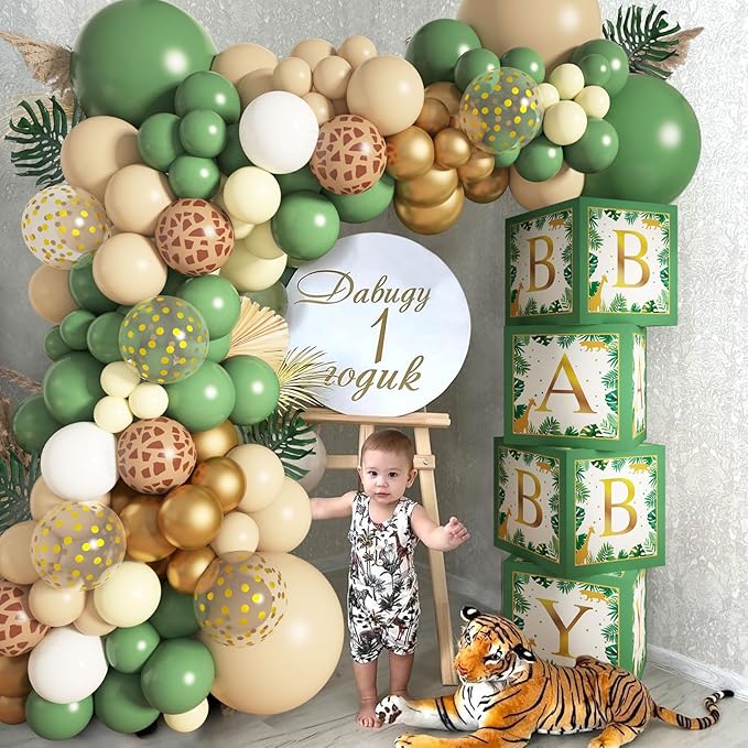 Baby Boxes Safari Jungle Baby Shower Decorations for Boy Girl Safari