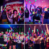 OLUPP 150 PCS Glow in the Dark Party Supplies, 16 Foam Sticks, 16 LED