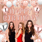 Pink Birthday Balloons Decorations Rose Gold Birthday Balloon
