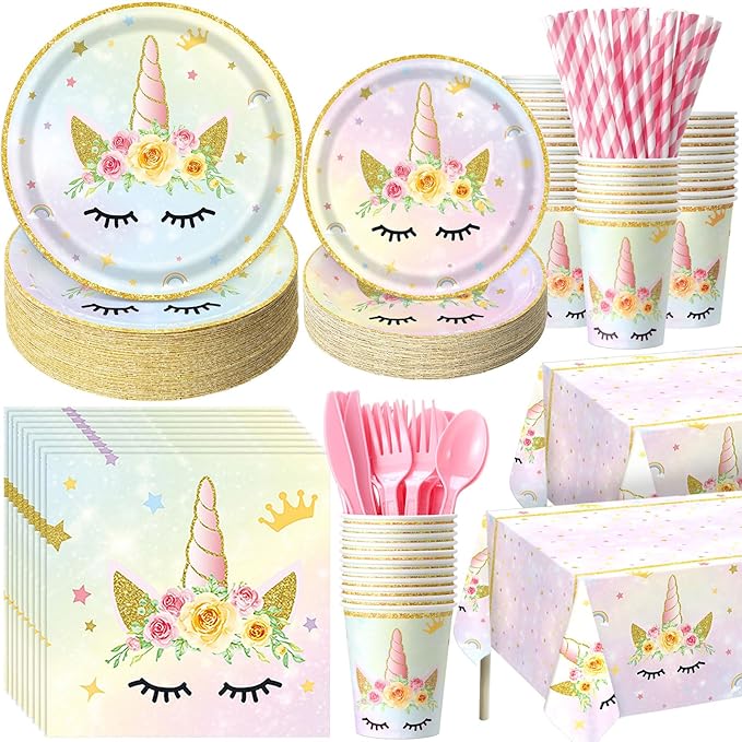 452 Pcs Unicorn Themed Birthday Party Decorations Include Unicorn