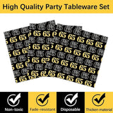 96 Pcs 65th Birthday Decorations for Men 65th Birthday Plates and