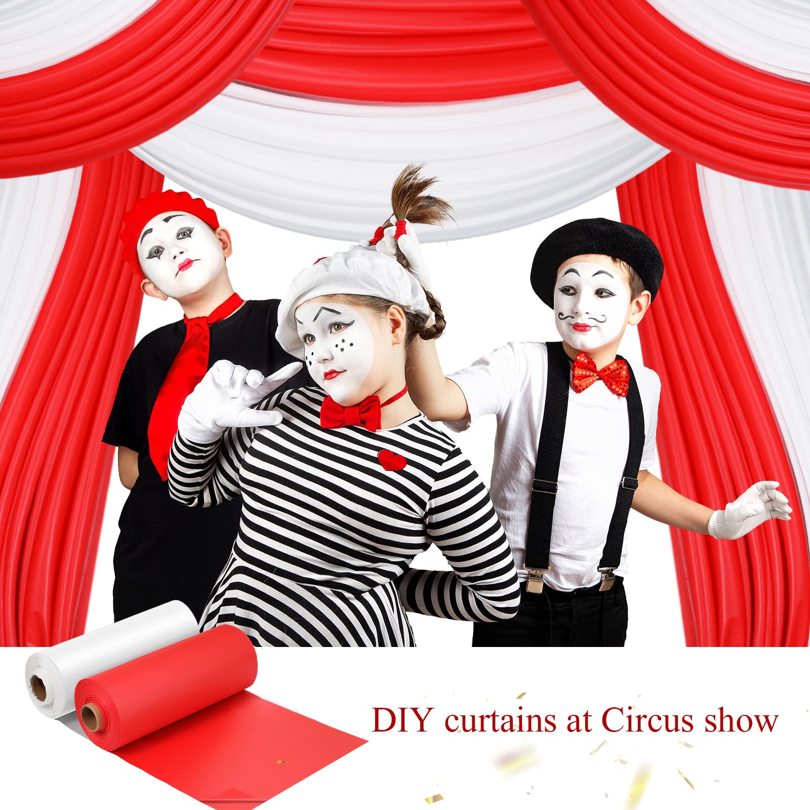 Moukeren 40'' x 100'' Circus Tablecloth Roll Carnival Tent Party Table