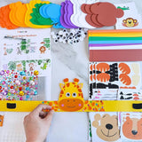24 Sets Jungle Animal Headbands Craft Kits Safari Crown Art Sets DIY