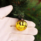 Indian Shelf Gold Hanging Ornaments - 25 Premium Glass Christmas