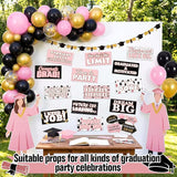 24 Designs Graduation Photo Booth Props Double Sided 11x5.51''