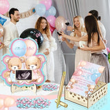 63 Bear Gender Reveal Baby Shower Guest Book Alternatives Set Baby