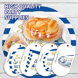 96Pcs Nautical Retirement Decorations Sailing into Retirement Plates