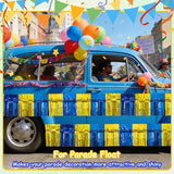4 Pack 10 Feet Graduation Parade Floats Foil, Royal Blue Gold Fringe
