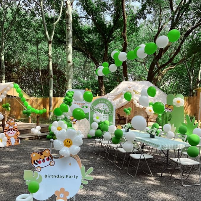 Green Balloons 12 Inch 100 Pack Thicken Latex Green Balloons for