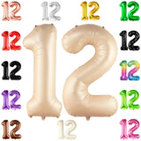 KatchOn, Huge Caramel 12 Balloon Number - 40 Inch | Caramel Number 12