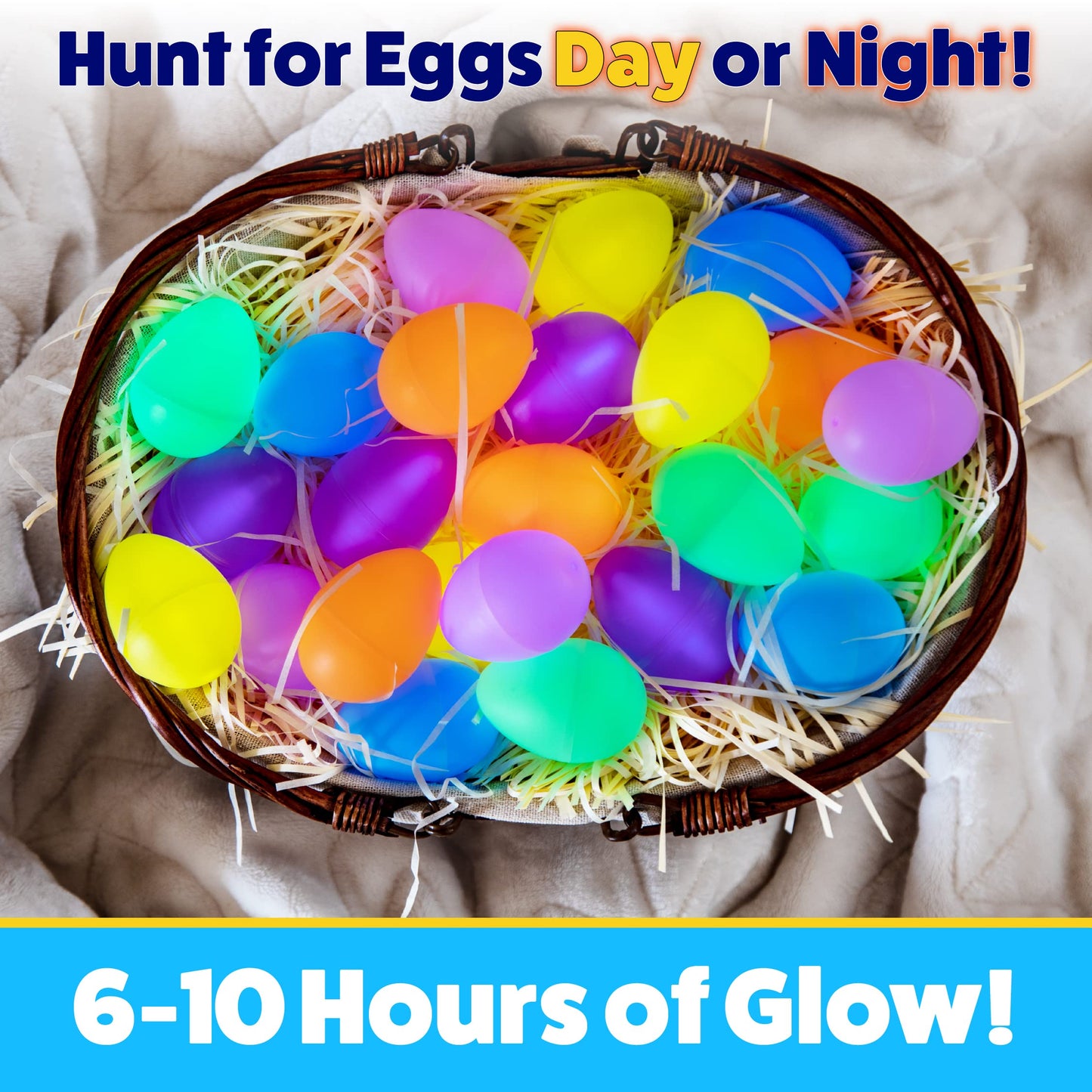 PartySticks 48 Easter Glow Eggs & 144 mini Glow Sticks 192pcs Total,