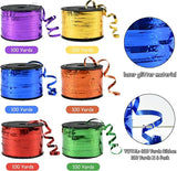 BEISHIDA 6 Assorted Colors Curling Ribbons Balloon String Ribbons -