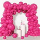 Amandir 153 Pcs Hot Pink Balloons Arch Garland Kit, Different Sizes