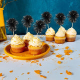 Gyufise 30Pcs Foil Firework Cupcake Toppers Sparkle Tinsel Cake #25