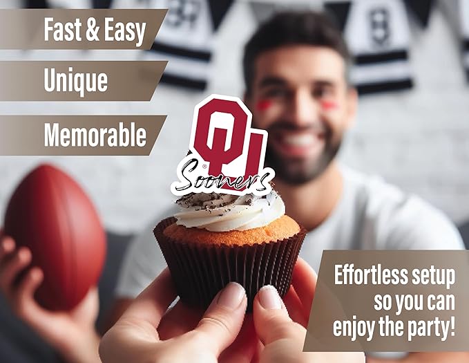University of Oklahoma Party Supplies for Football, Birthday Gift,