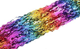 4 Pack Wavy Rainbow Foil Fringe Curtain | 3.3x6.6ft Colorful Tinsel