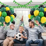 60pcs Tractor Balloons 12inch with Black Green and Yellow Balloons