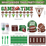 173PCS Football Party Supplies Kit for 24 Guests - Football Birthday
