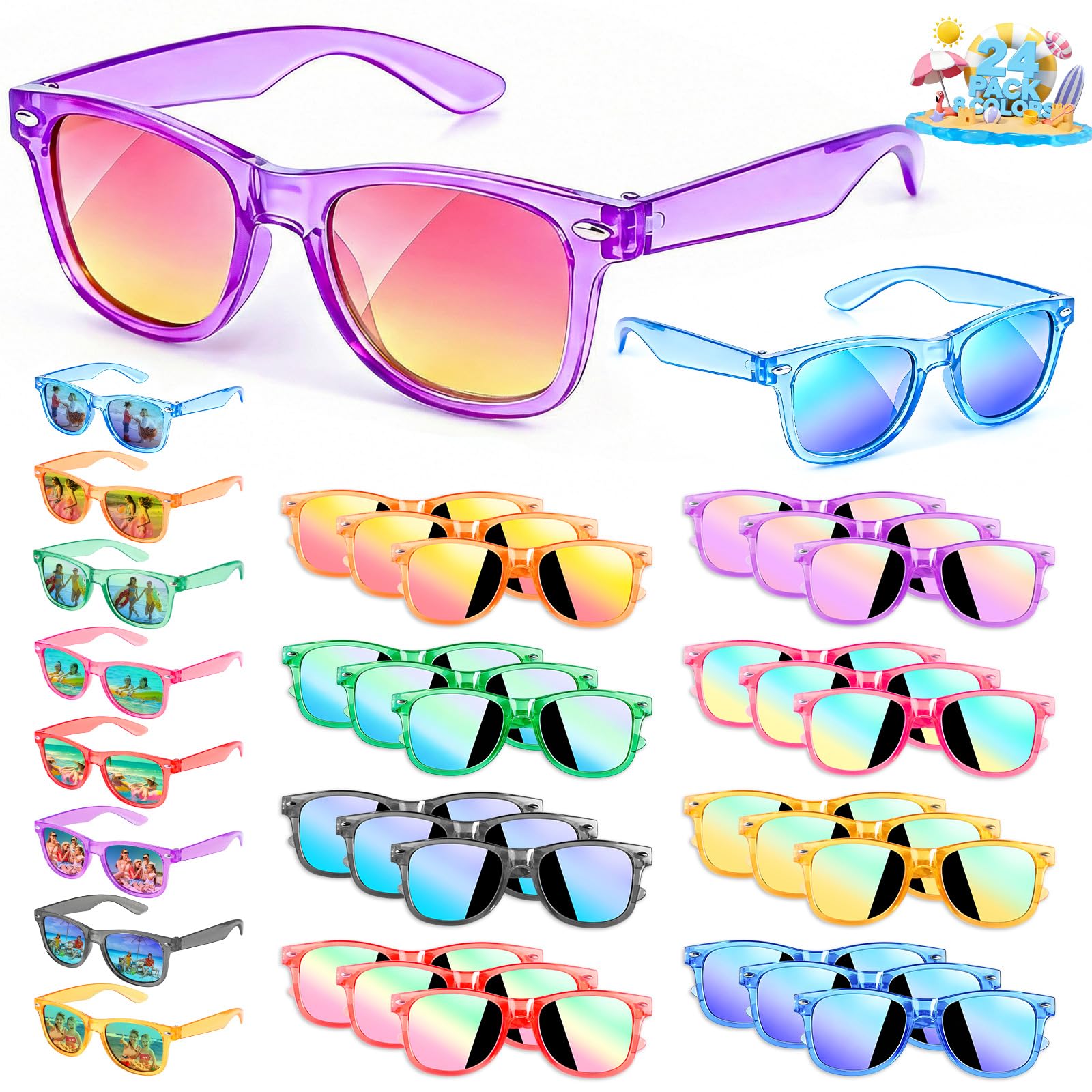 Party Favors Kids Sunglasses - Toddler Sunglasses Bulk for Kid Age