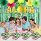 180PCS Hawaiian Aloha Party Supplies Serve 60 Luau Tropical Paper