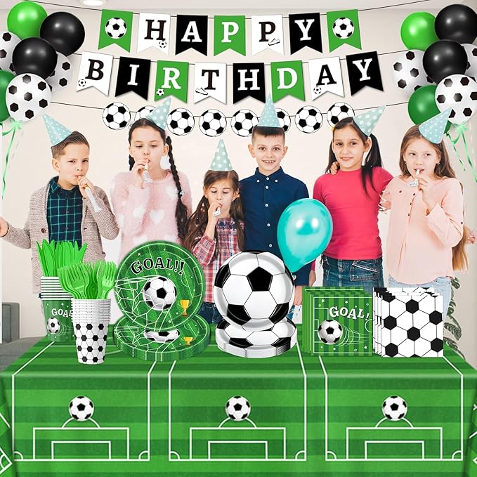 170 PCS Soccer Party Decorations Soccer Birthday Party Decorations