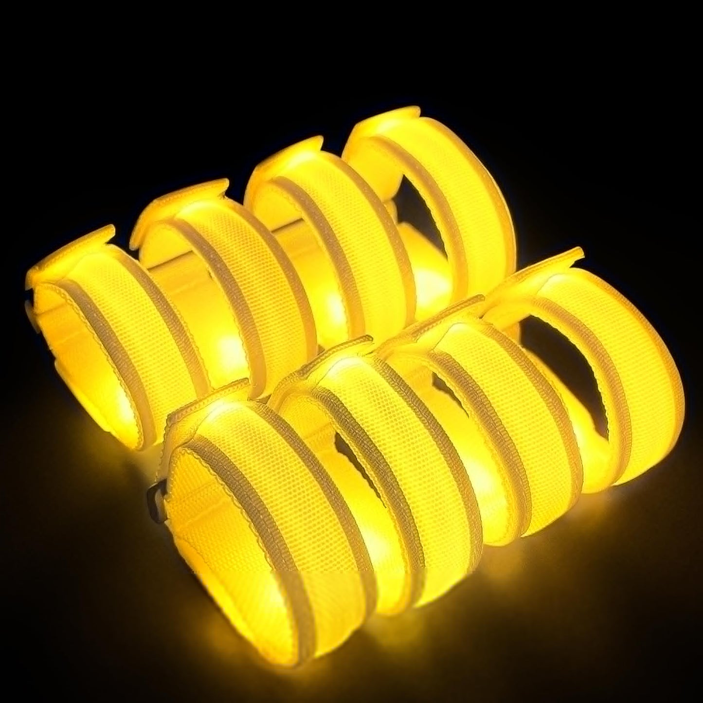 KIRALUMI 8 PCS LED Glow Bracelets, Light Up Wristbands - Halloween