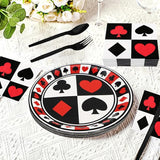 150Pcs Casino Poker Party Supplies 9 & 7 Poker Paper Plates &