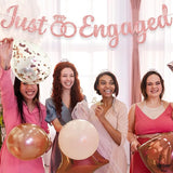 Glitter Rose Gold Engagement Banner 10 Feet No DIY Engagement Party