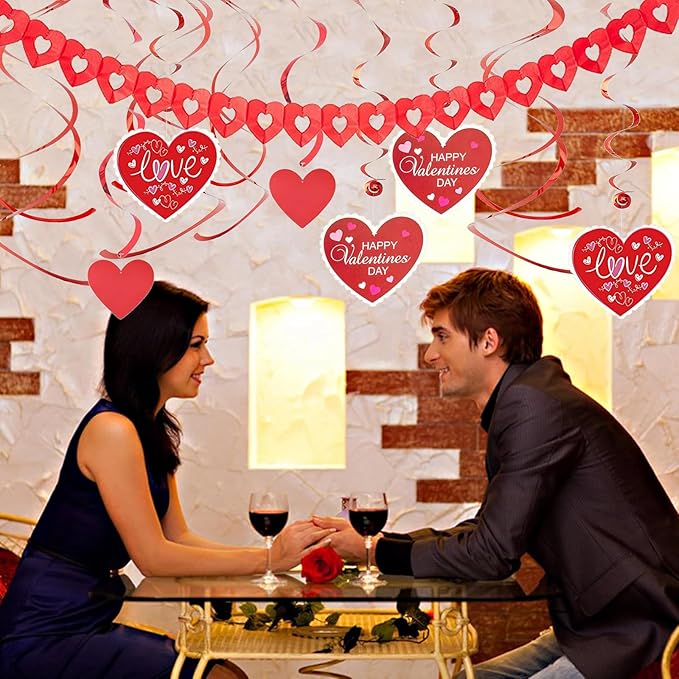 Valentine's Day Party Decorations Set Kits Valentines Hanging Heart