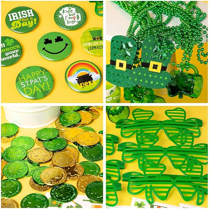 188Pcs St Patrick's Day Accessories Party Favor Set Necklaces