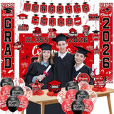 Graduation Decorations 2026 Red Set, Congrats Grad Decor Set with