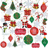 36 Pcs Christmas Decorations Hanging Swirls for Christmas Party