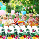 133 PCS Hawaiian Aloha Party Supplies Disposable Dinnerware Set