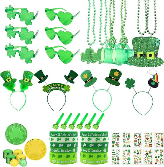 St Patricks Day Accessories 160 Pcs St Patricks Day Party Favors Set