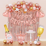 Rose Gold Birthday Party Decorations for Women Girls Rose Gold Pink
