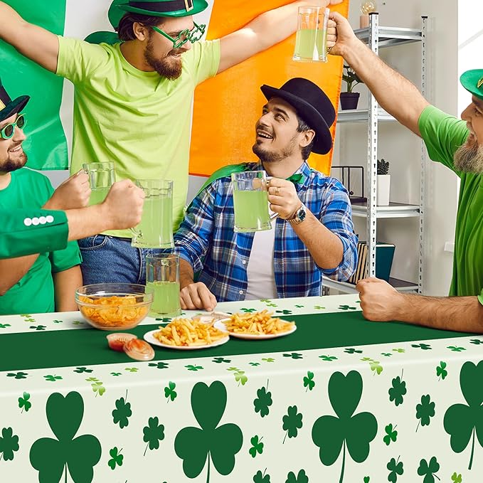 QZYL 3 Pack St Patricks Day Decorations, 108" X 54" St Patricks Day