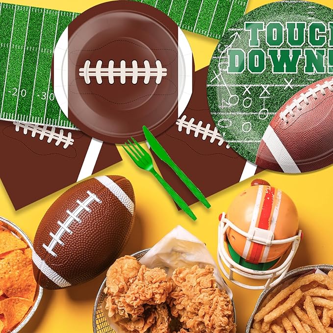 Football Party Supplies Kit And Football Decorations Set Serve 24