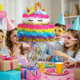 Unicorn Cake Piñata Foldable Unicorn Party Decorations Pink Girl
