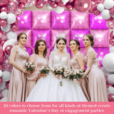 DustyPink and HotPink Square Foil Balloons 25 Pcs Metallic DustyPink