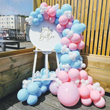 HILAVO Pink and Blue Balloons 12 Inch Pastel Light Baby Blue Pink