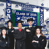 Graduation Decorations 2026 Blue and Silver Graduation Party Decor