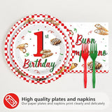96Pcs Cannoli 1st Birthday Decorations Holy Cannoli I'm One Plates