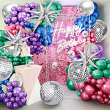 145PCS Metallic Balloon Garland Arch Kit with Chrome Blue Red Purple