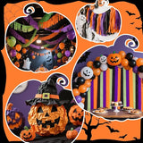Halloween Streamers 8 Rolls Black & Orange Crepe Paper Streamers for