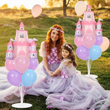 Princess Party Balloons Stand Kit 2 Sets with 2 Princess Castle Foil