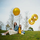 KatchOn, Giant Gold Number 8 Balloon - 40 Inch | Golden 8 Balloon for