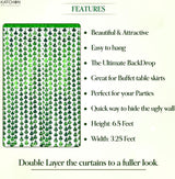 St Patrick's Day Tinsel Curtains 6.5X3.28 Pack of 3 St Patricks Day