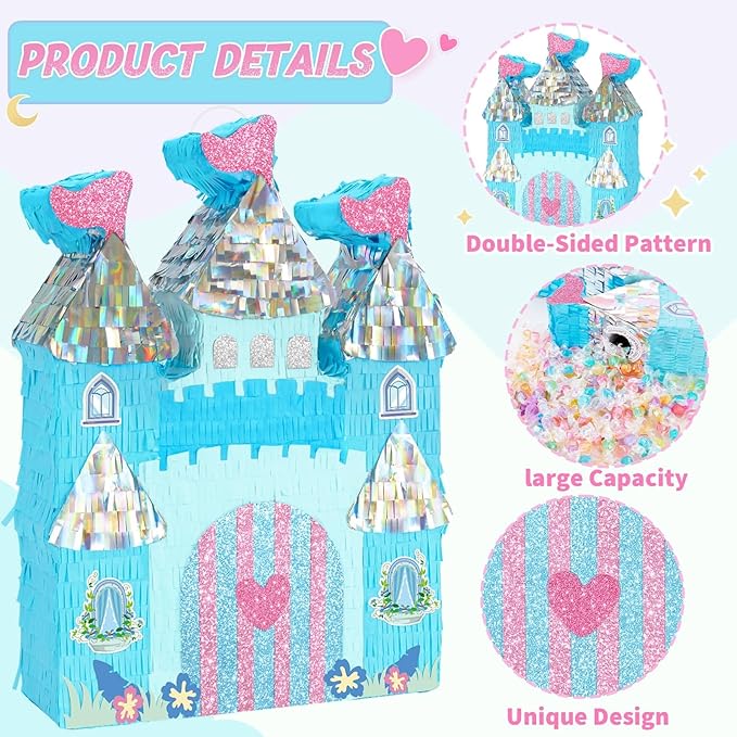 Princess Castle Piñata Ice Castle Piñata Blue Princess Party