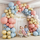 Gender Reveal Balloon Garland Arch Kit 412pcs Pink and Blue balloons