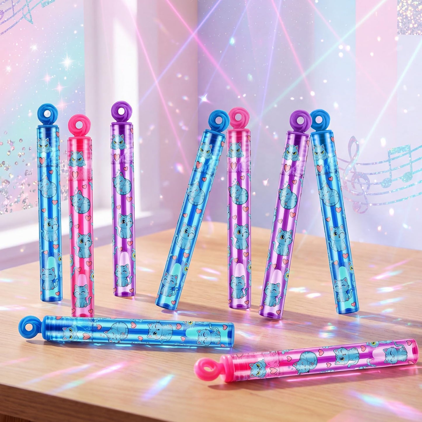 Rotatingpals 32 Pcs Kpop Bubble Wands Tiger Decals for Kpop Bubbles